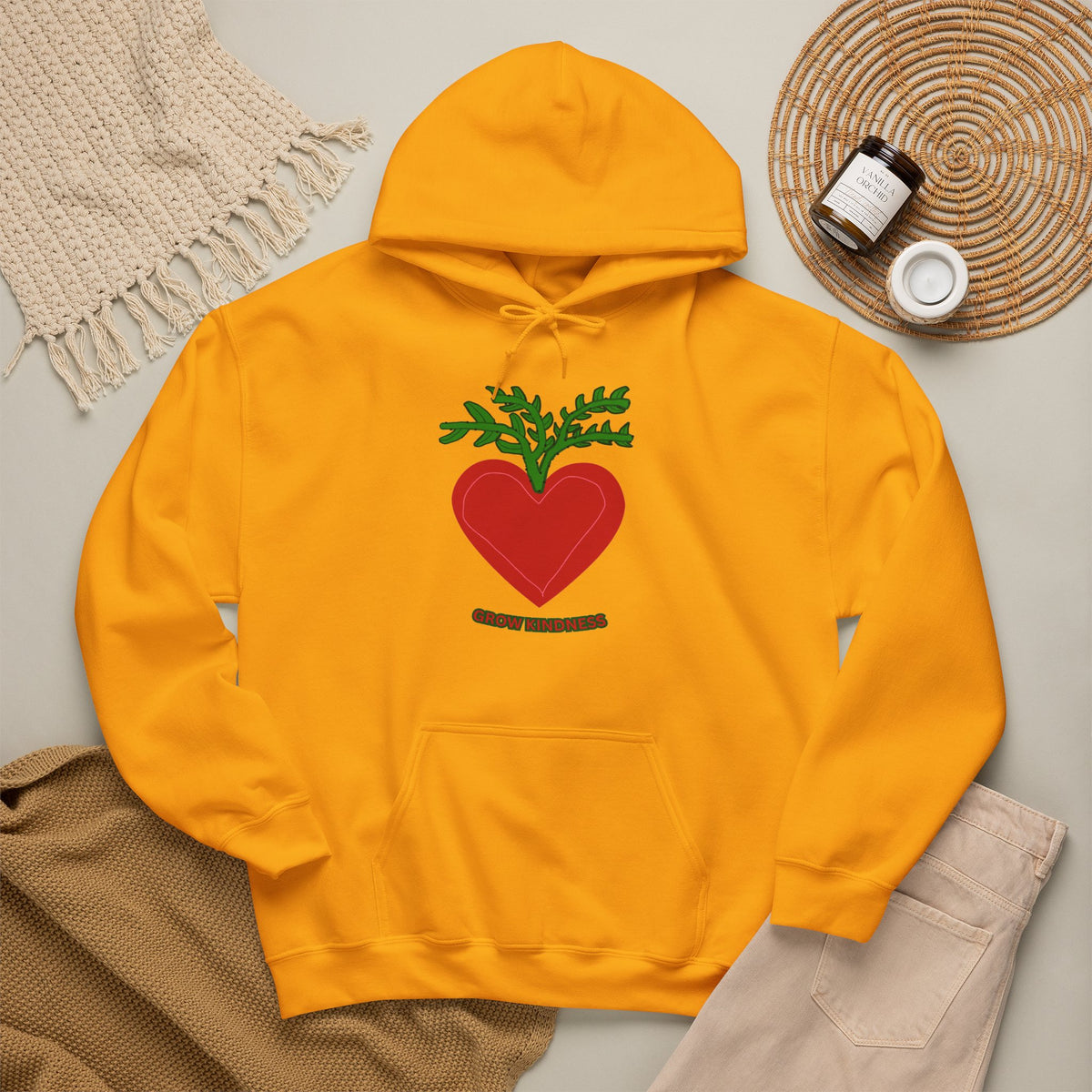 SOSO “Grow Kindness” Self-Expression Unisex Pullover Hoodie