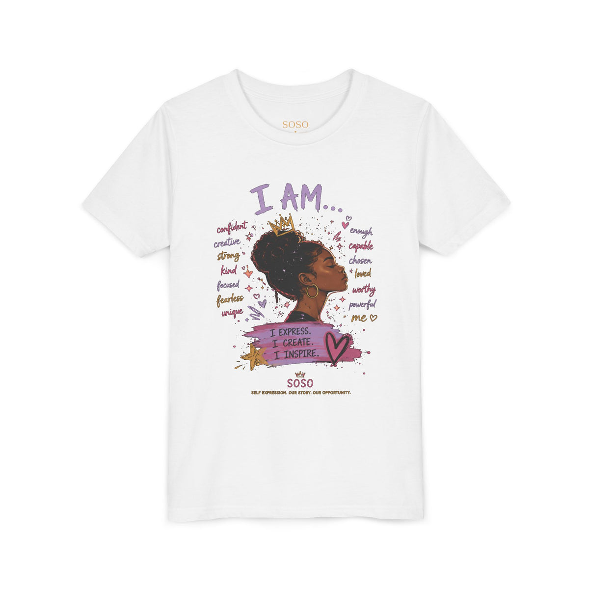 SOSO “I AM” Youth Self-Expression Tee