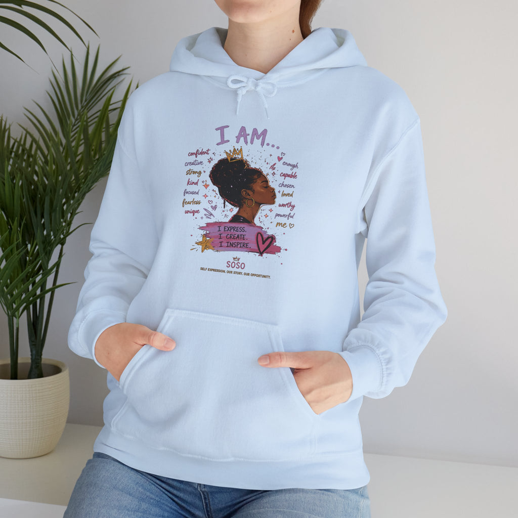 SOSO “I Am” Self-Expression Pullover Hoodie