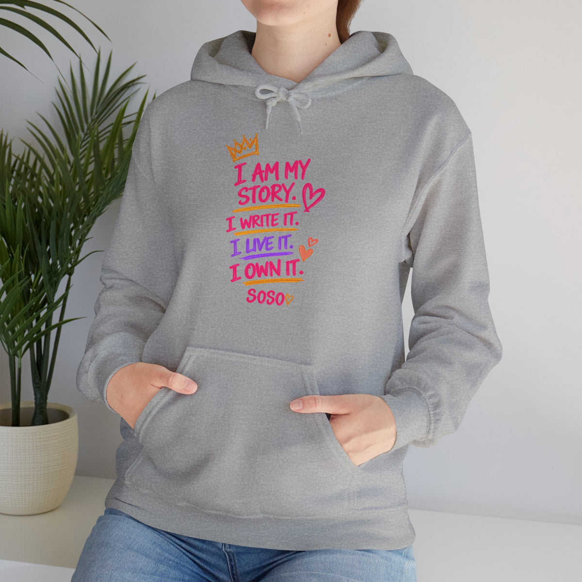 SOSO “My Story” Self-Expression Unisex Pullover Hoodie