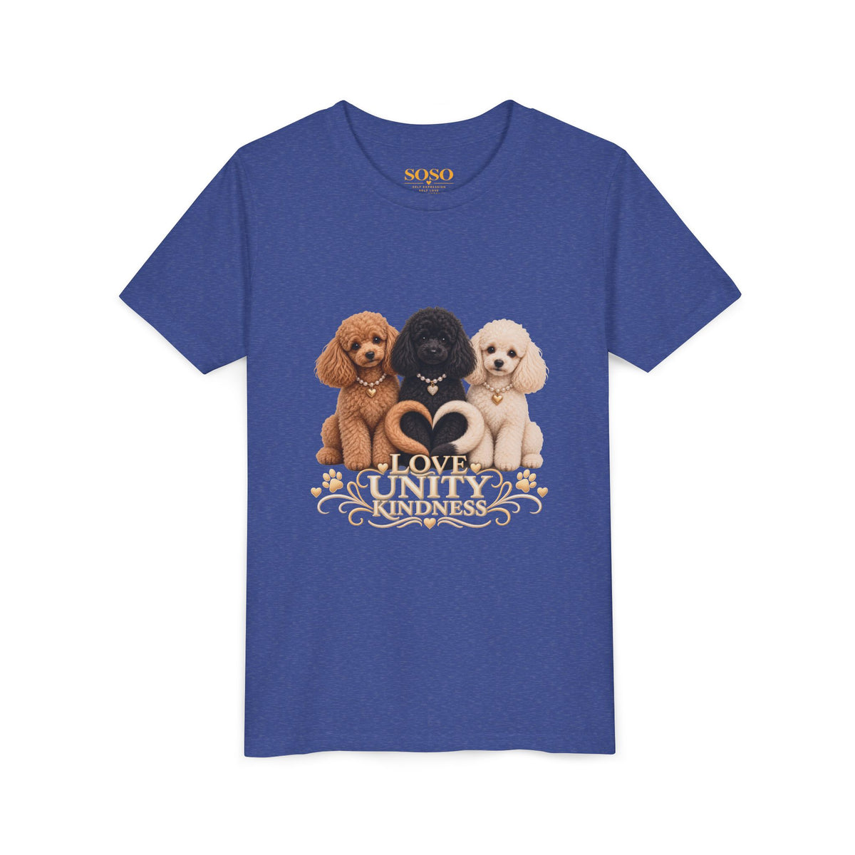 SOSO “Love, Unity & Kindness” Poodle Youth Self-Expression Tee