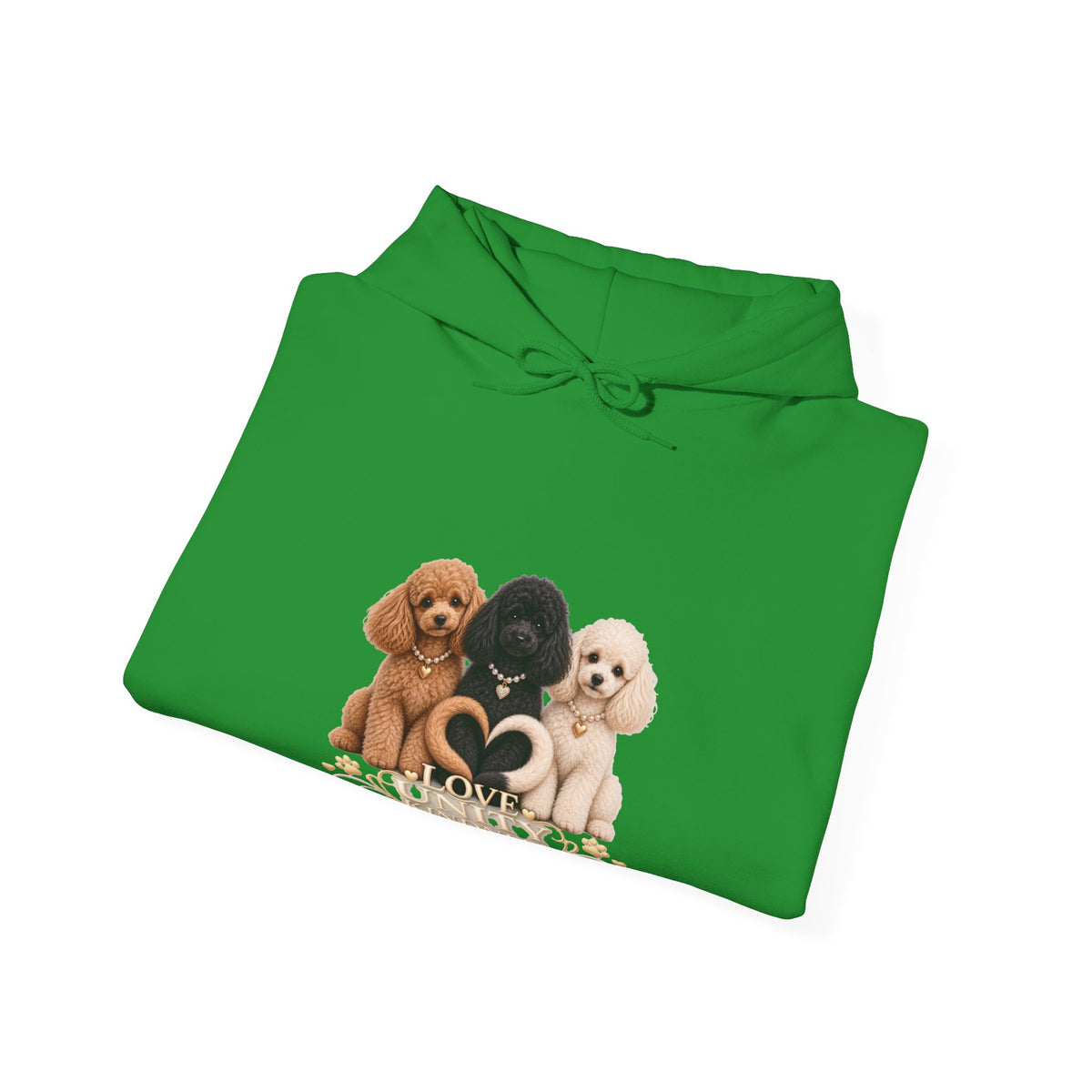SOSO “Love, Unity & Kindness” Poodle Self-Expression Unisex Pullover Hoodie