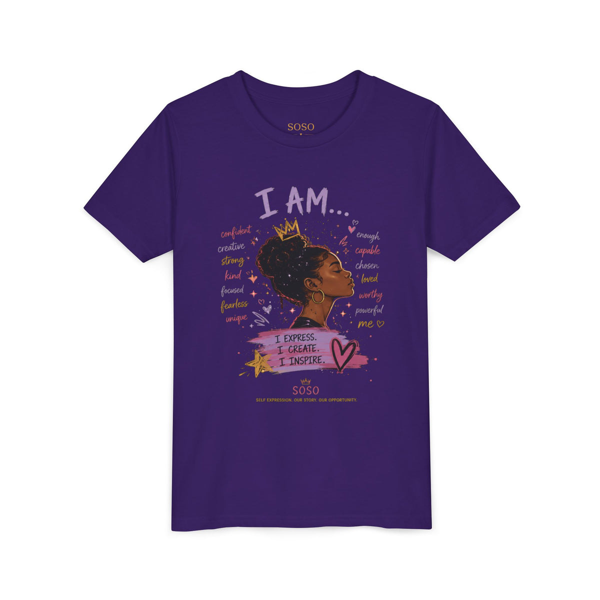 SOSO “I AM” Youth Self-Expression Tee