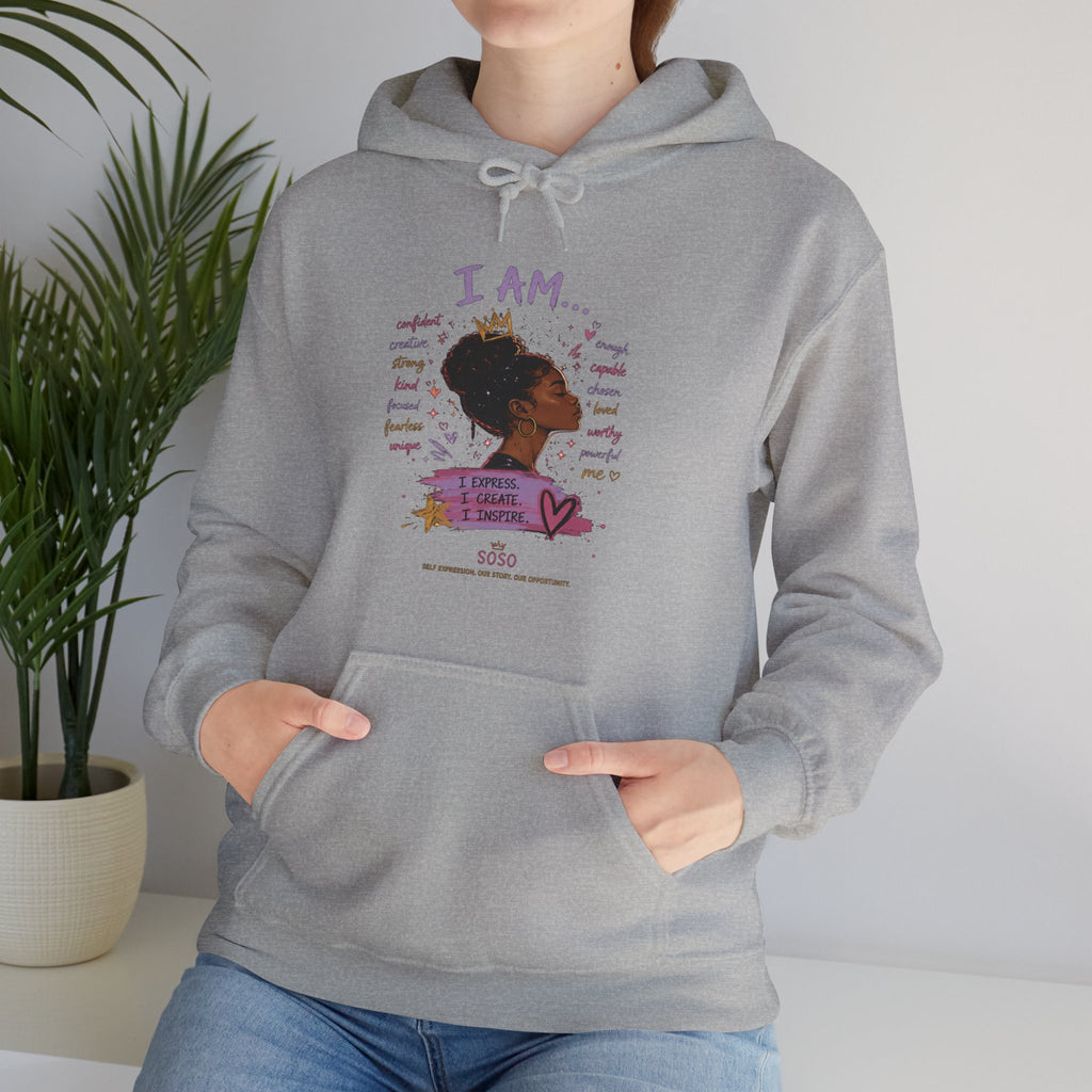 SOSO “I Am” Self-Expression Pullover Hoodie