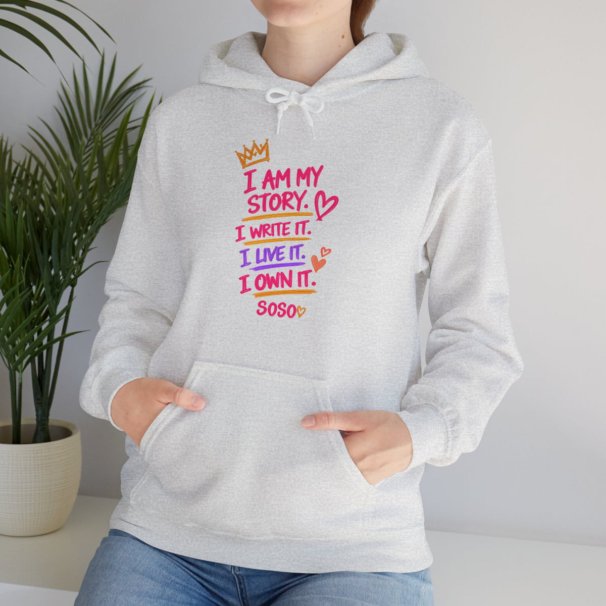 SOSO “My Story” Self-Expression Unisex Pullover Hoodie