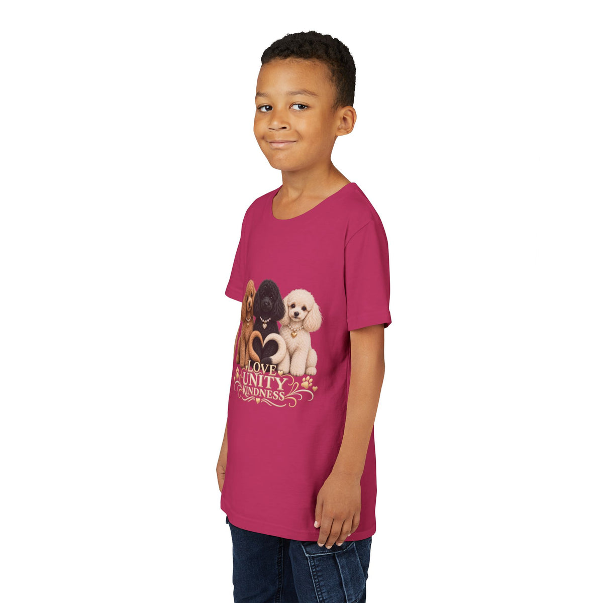 SOSO “Love, Unity & Kindness” Poodle Youth Self-Expression Tee