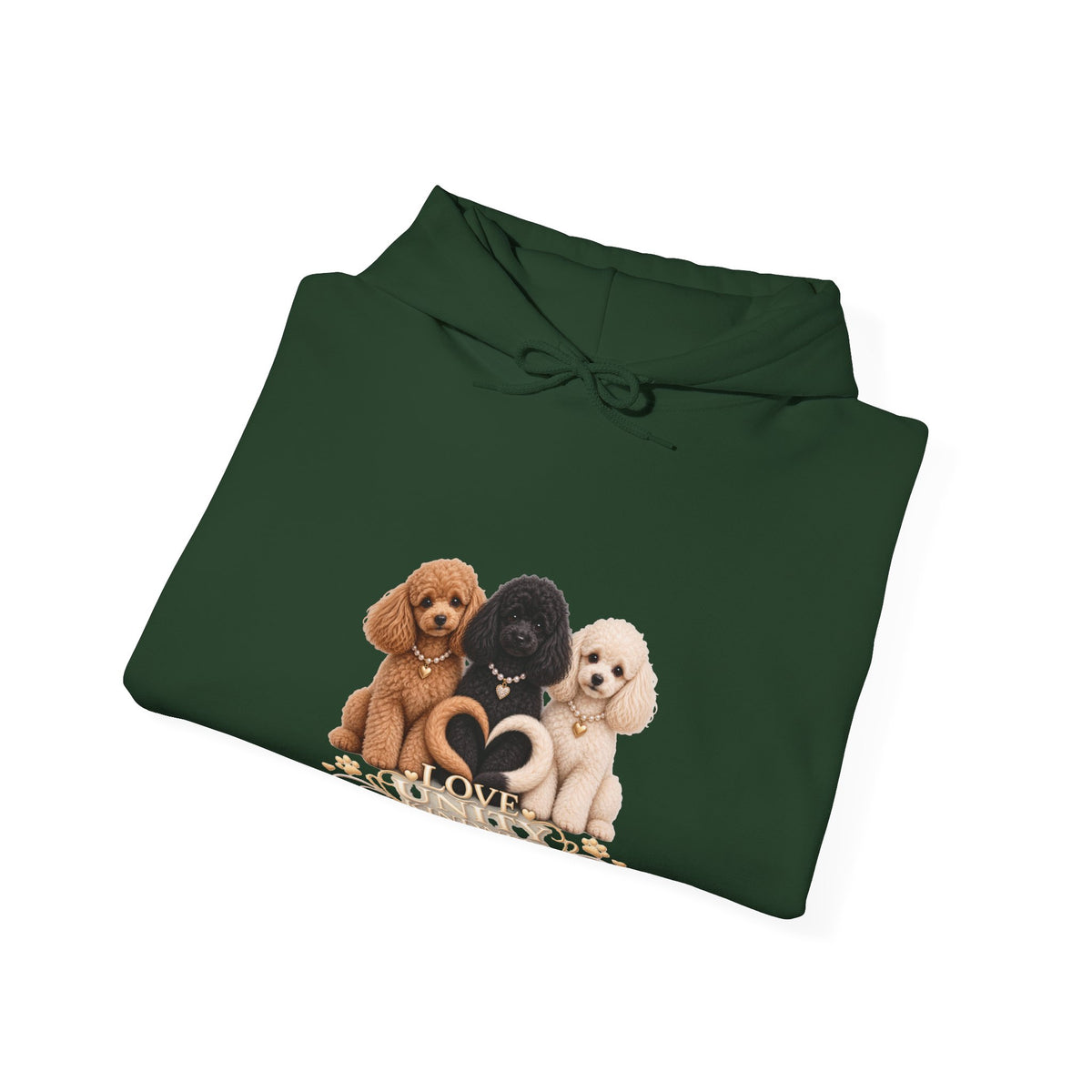 SOSO “Love, Unity & Kindness” Poodle Self-Expression Unisex Pullover Hoodie