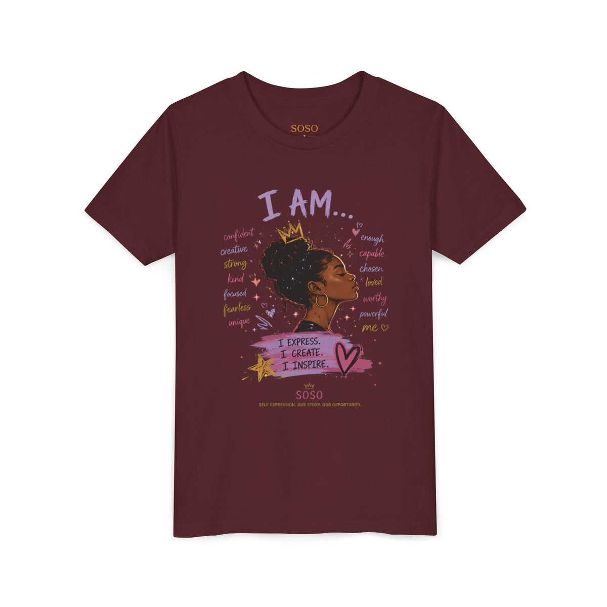 SOSO “I AM” Youth Self-Expression Tee