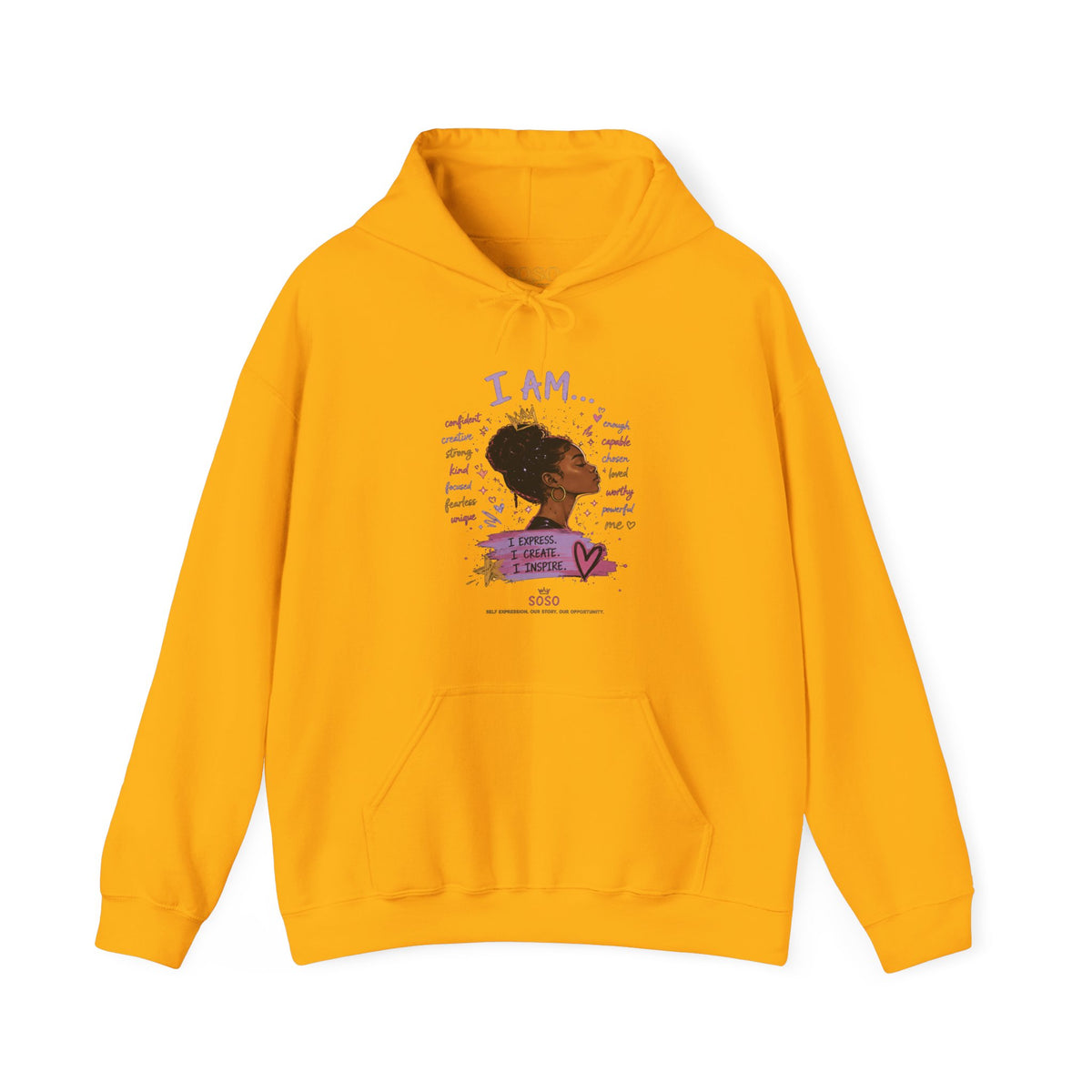 SOSO “I Am” Self-Expression Pullover Hoodie