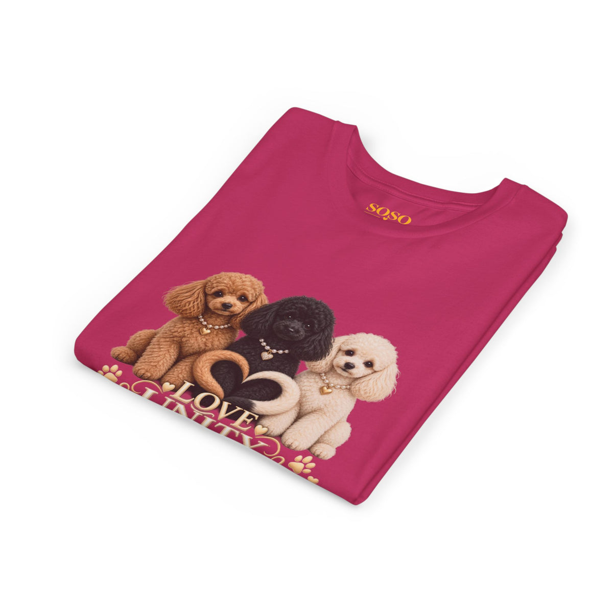 SOSO “Love, Unity & Kindness” Poodle Youth Self-Expression Tee