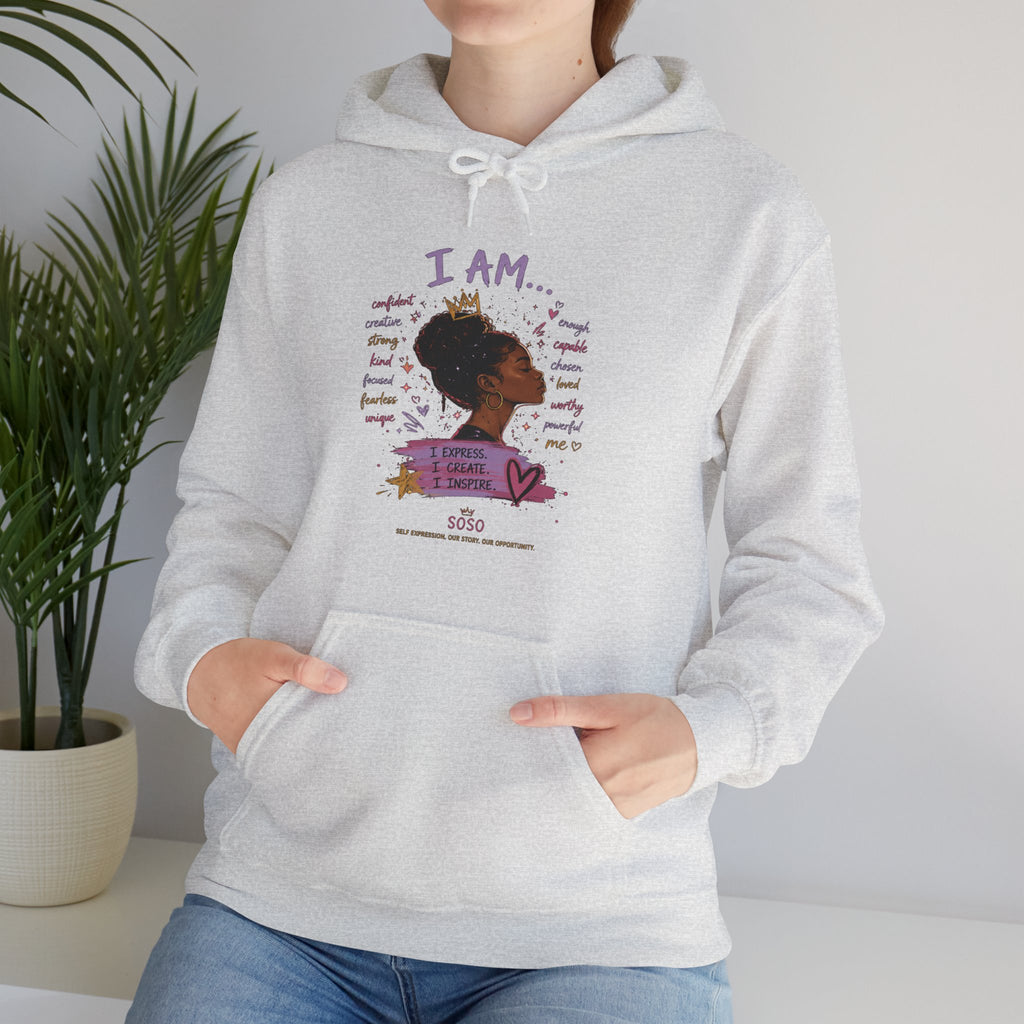 SOSO “I Am” Self-Expression Pullover Hoodie