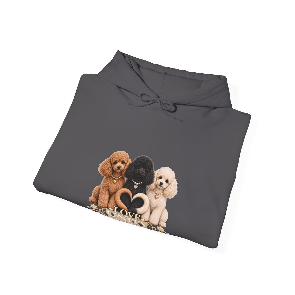 SOSO “Love, Unity & Kindness” Poodle Self-Expression Unisex Pullover Hoodie