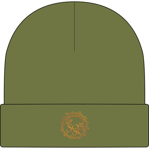 SOSO Signature Embroidered Cuff Beanie — Gold Collection