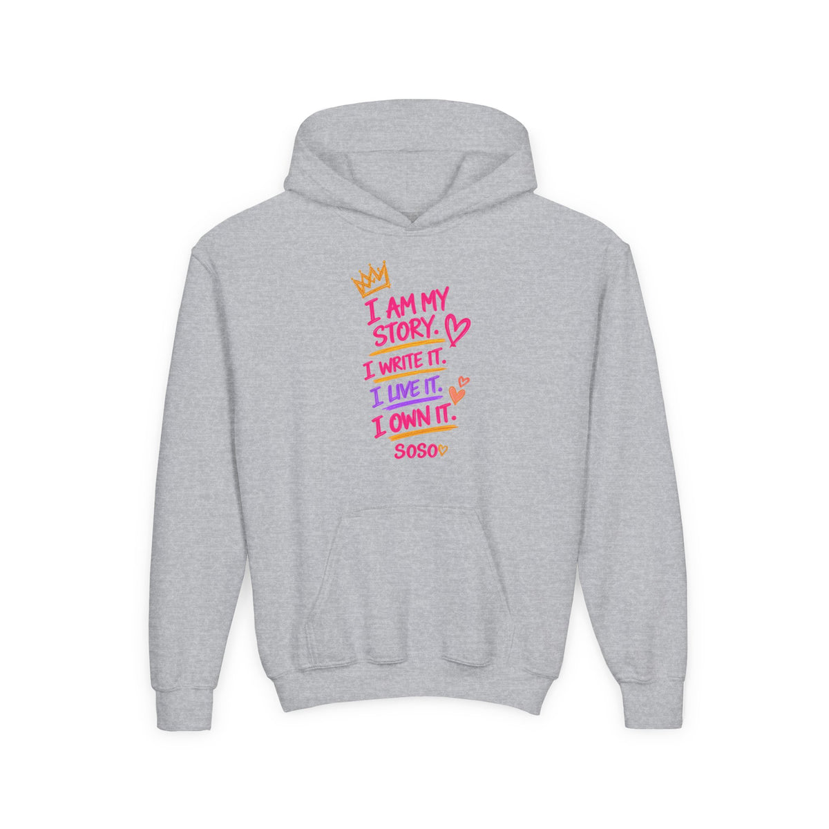 SOSO “My Story” Youth Self-Expression Pullover Hoodie