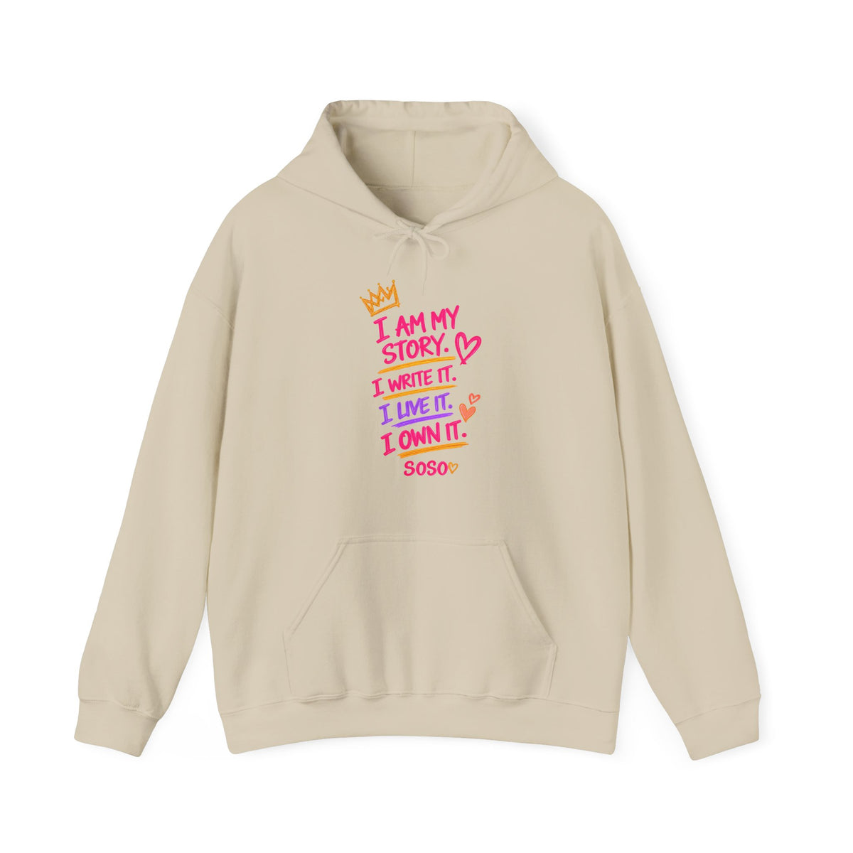SOSO “My Story” Self-Expression Unisex Pullover Hoodie