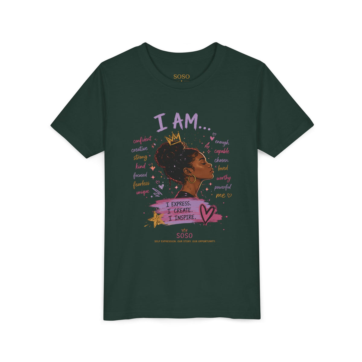 SOSO “I AM” Youth Self-Expression Tee