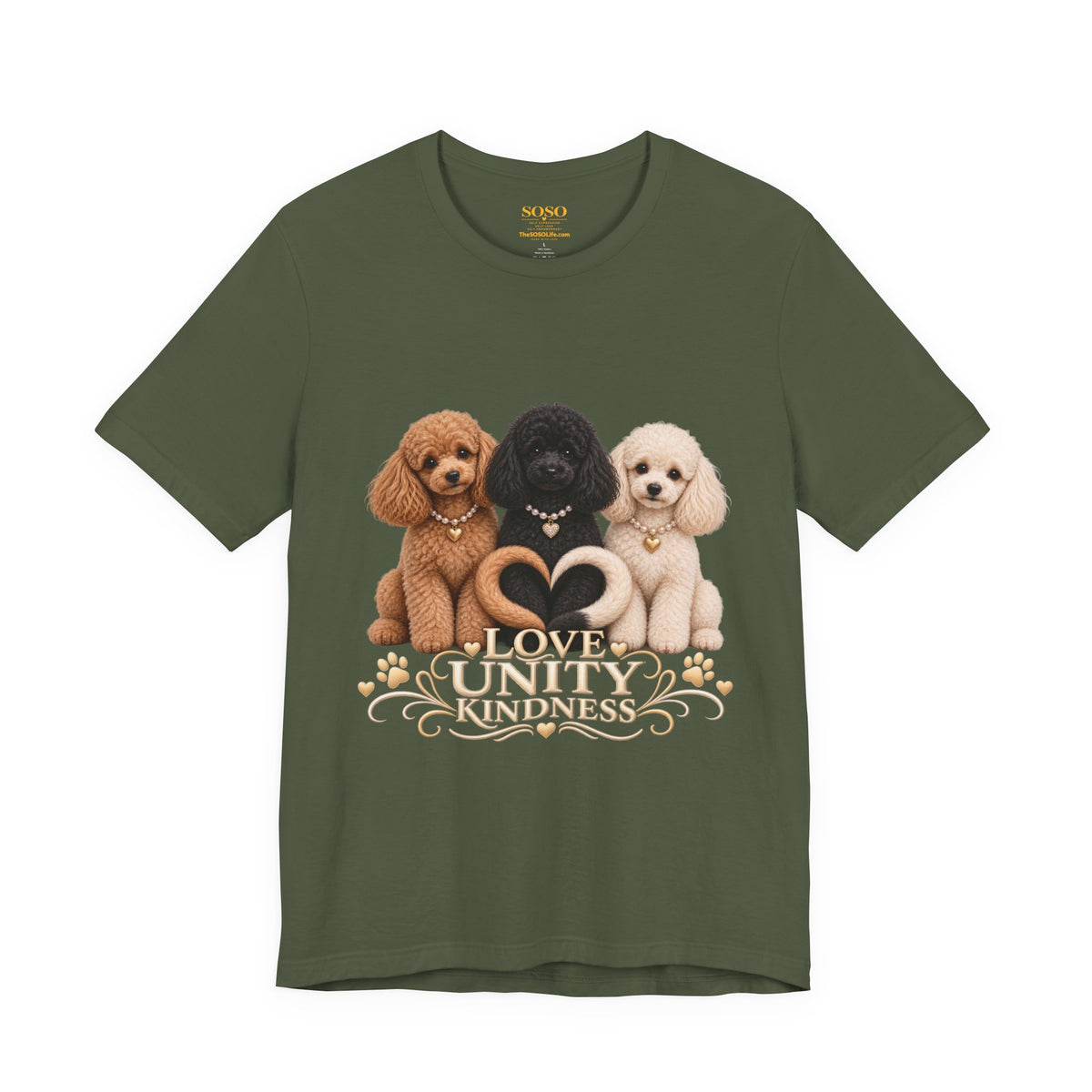 SOSO “Love, Unity & Kindness” Poodle Self-Expression Tee