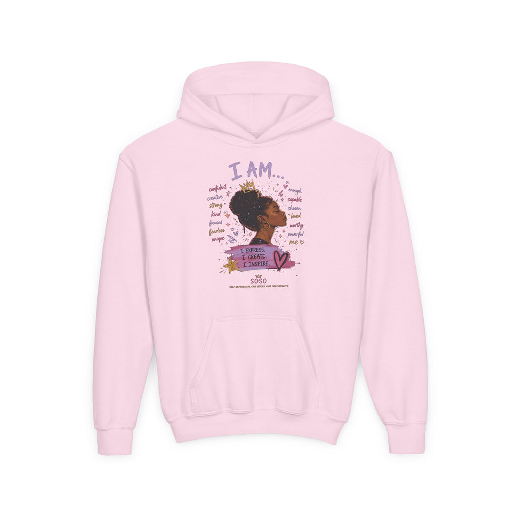 SOSO “I Am” Youth Self-Expression Pullover Hoodie