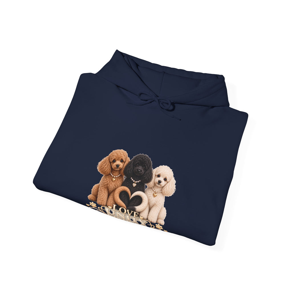SOSO “Love, Unity & Kindness” Poodle Self-Expression Unisex Pullover Hoodie