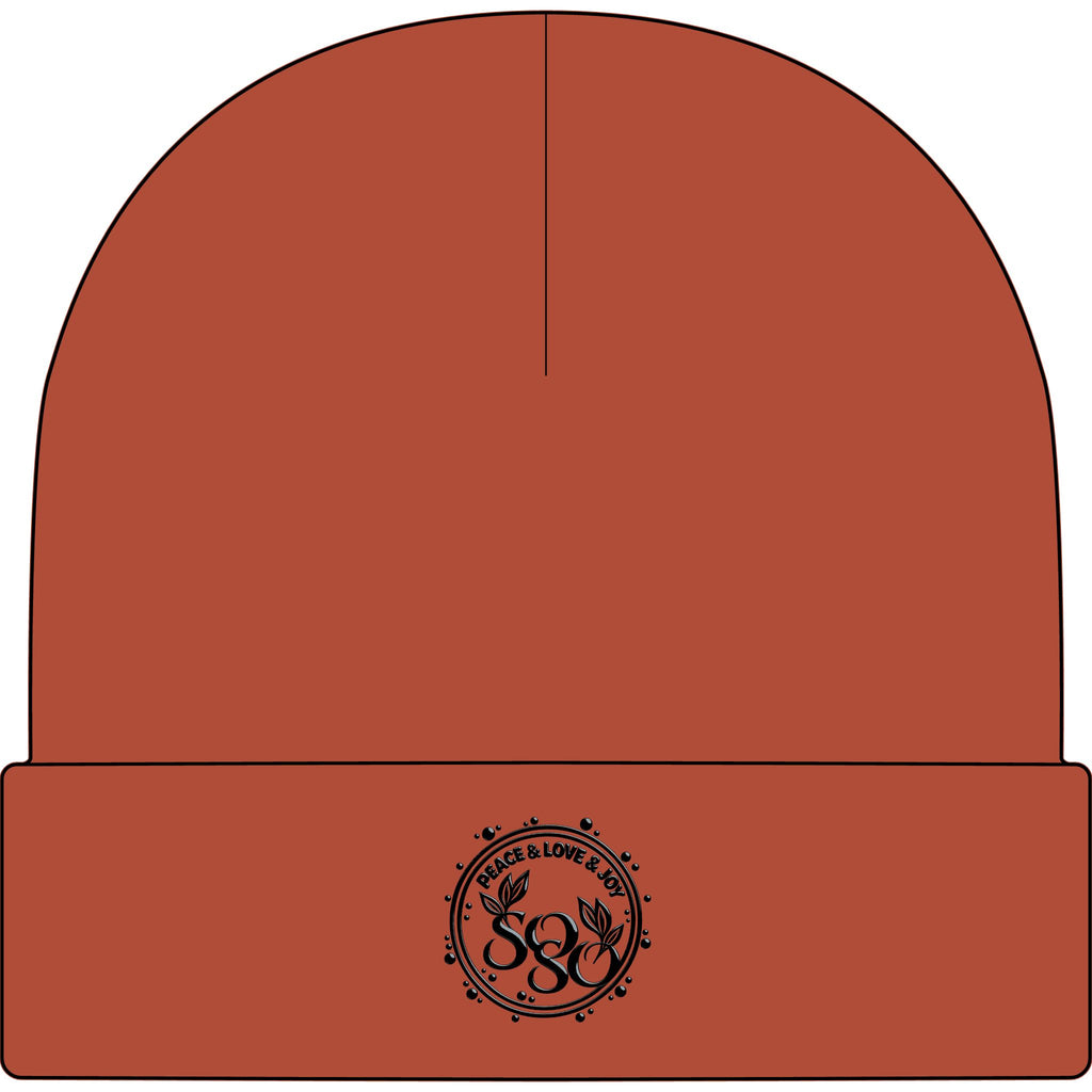 SOSO Signature Embroidered Cuff Beanie — Black Collection