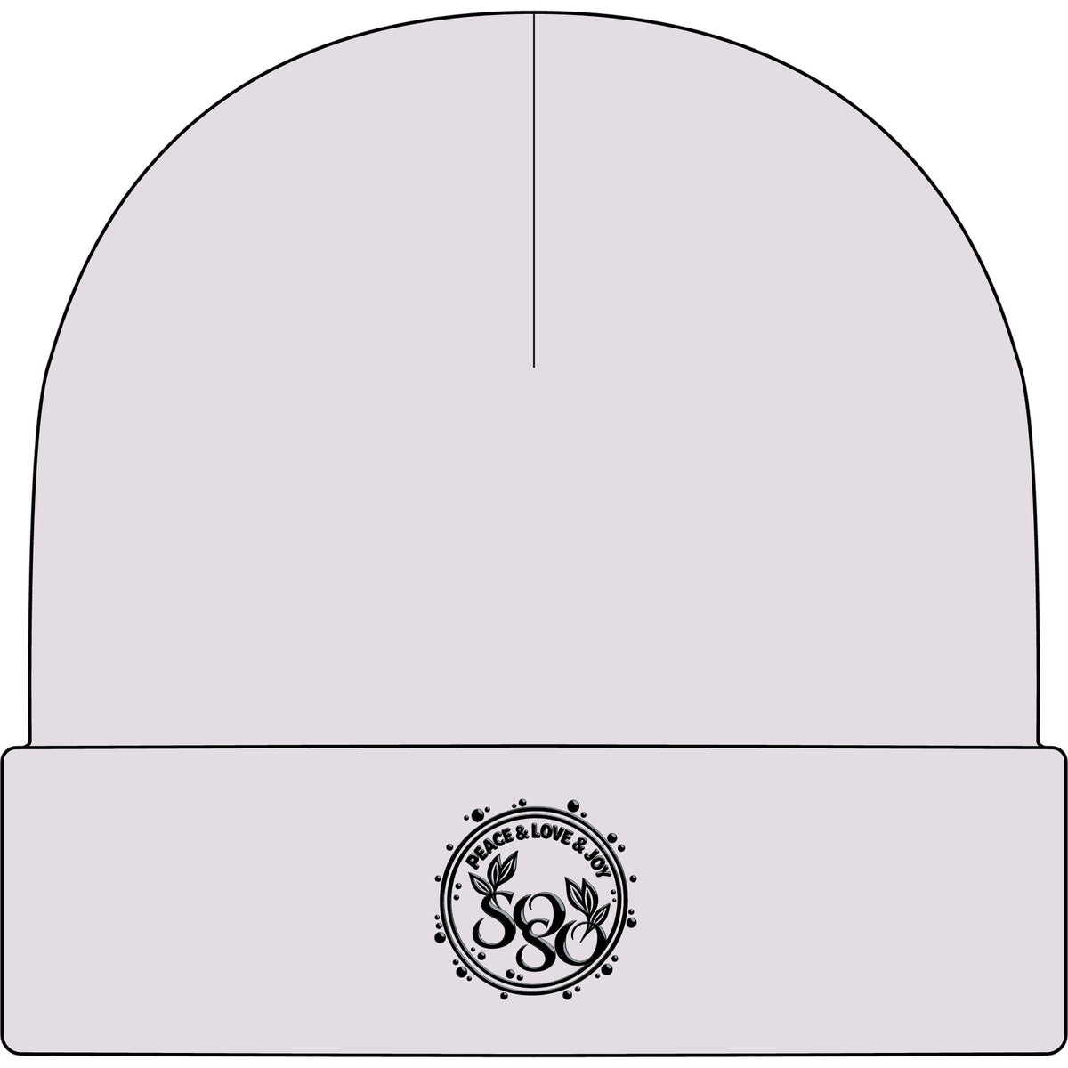 SOSO Signature Embroidered Cuff Beanie — Black Collection