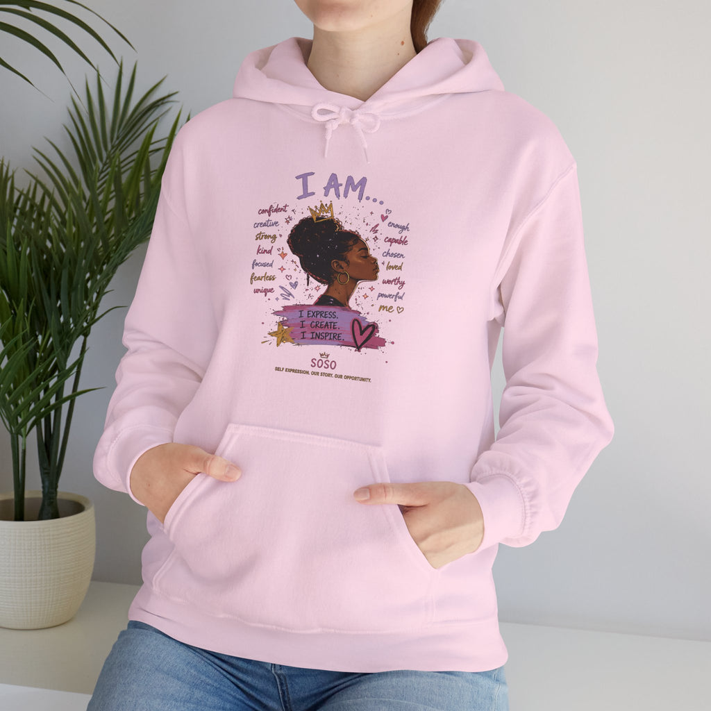 SOSO “I Am” Self-Expression Pullover Hoodie