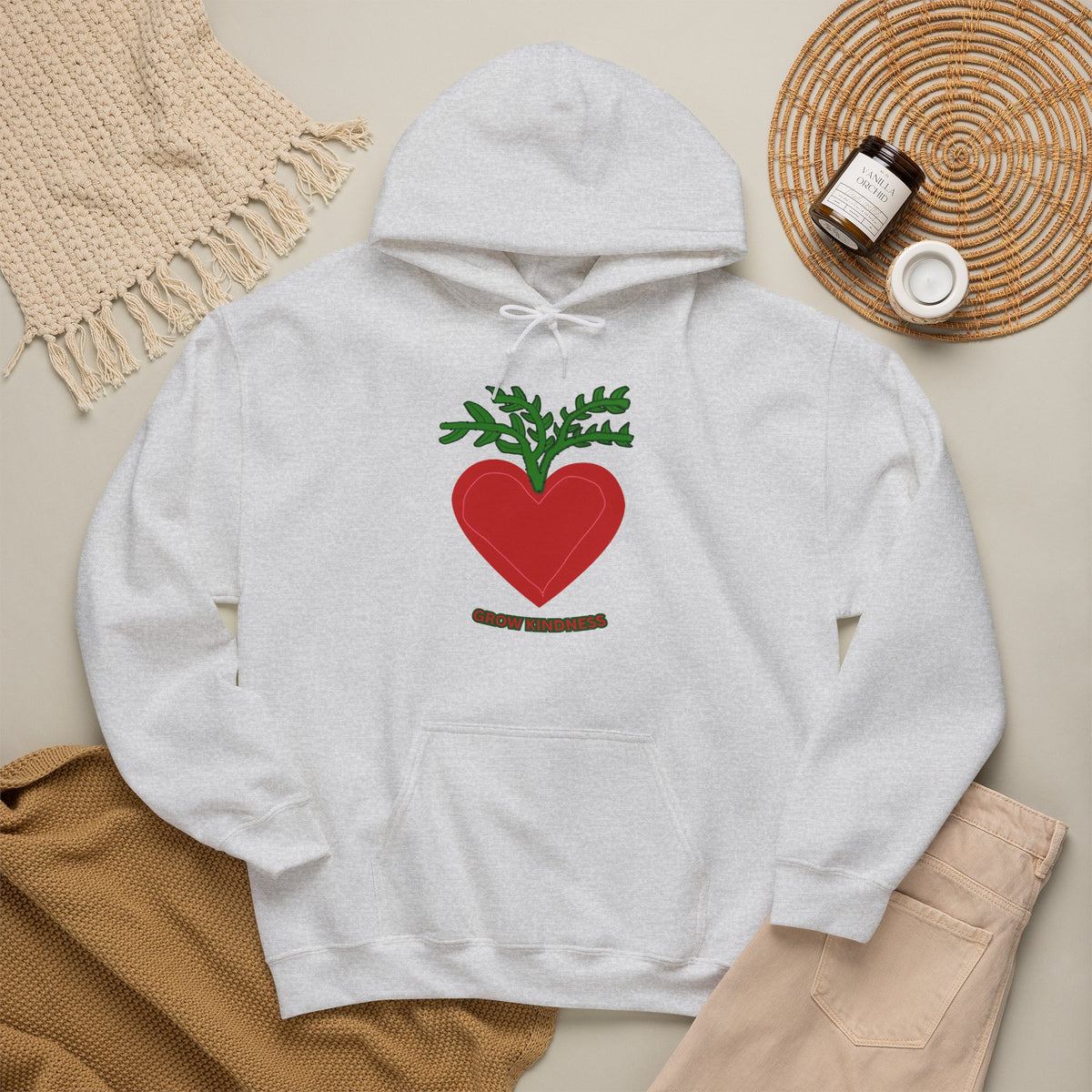SOSO “Grow Kindness” Self-Expression Unisex Pullover Hoodie