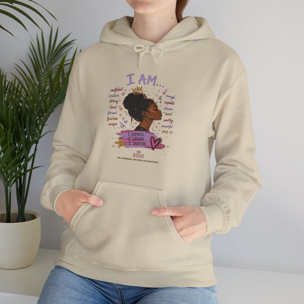 SOSO “I Am” Self-Expression Pullover Hoodie