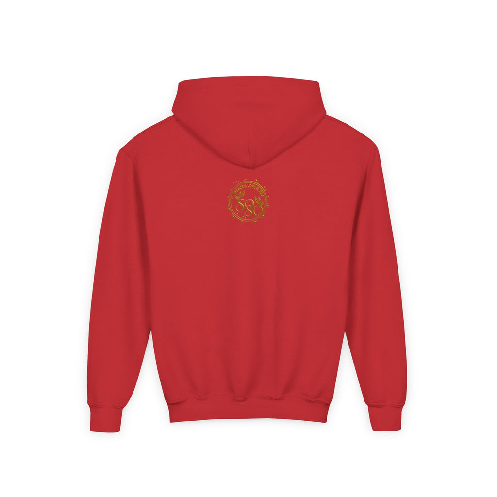 SOSO “Love, Unity & Kindness” Poodle Youth Self-Expression Pullover Hoodie