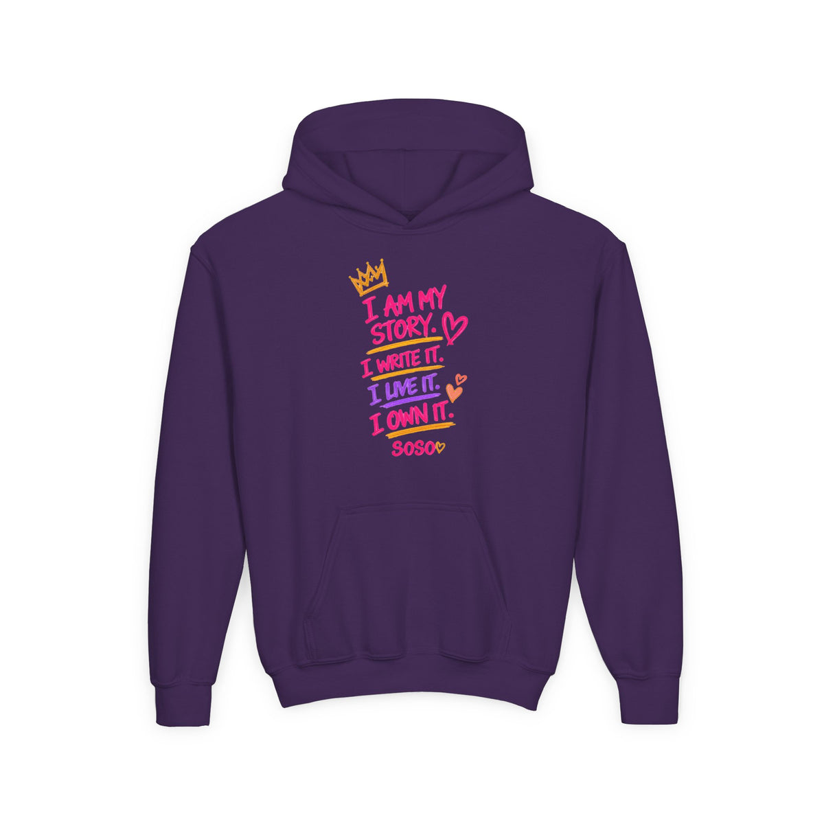 SOSO “My Story” Youth Self-Expression Pullover Hoodie
