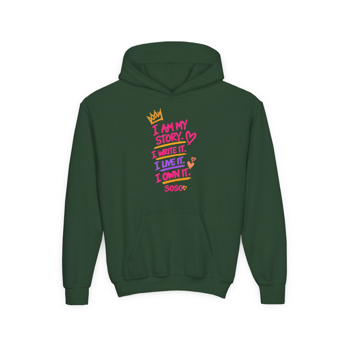 SOSO “My Story” Youth Self-Expression Pullover Hoodie