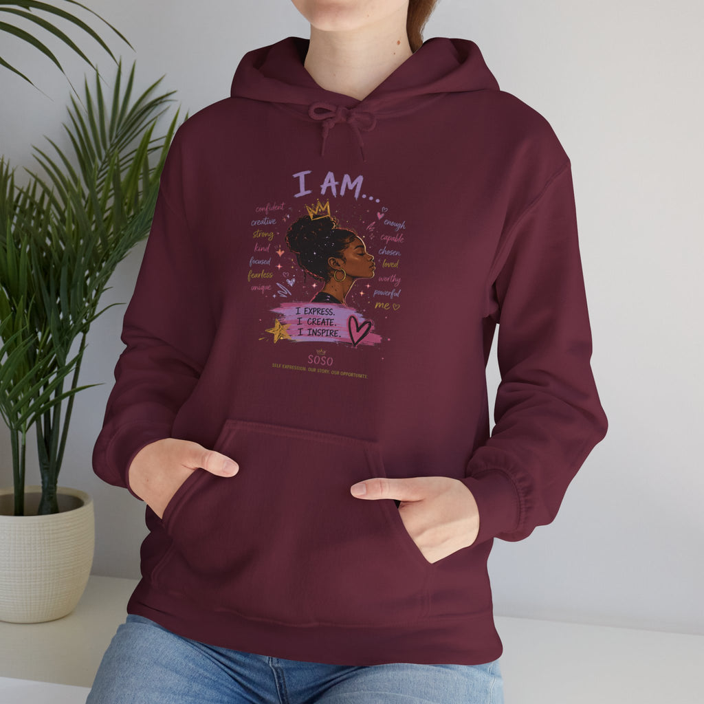 SOSO “I Am” Self-Expression Pullover Hoodie
