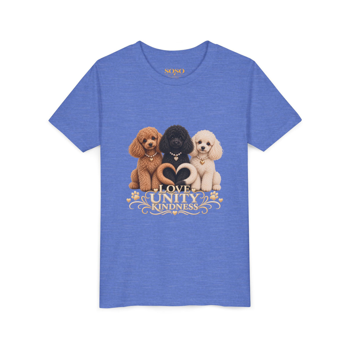 SOSO “Love, Unity & Kindness” Poodle Youth Self-Expression Tee