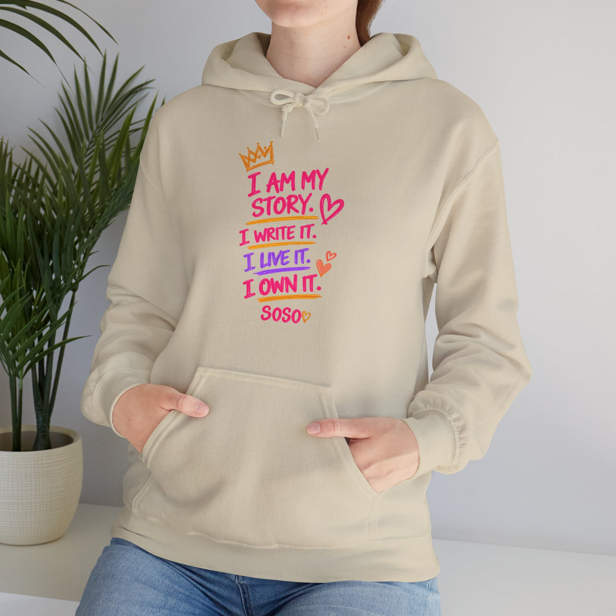 SOSO “My Story” Self-Expression Unisex Pullover Hoodie