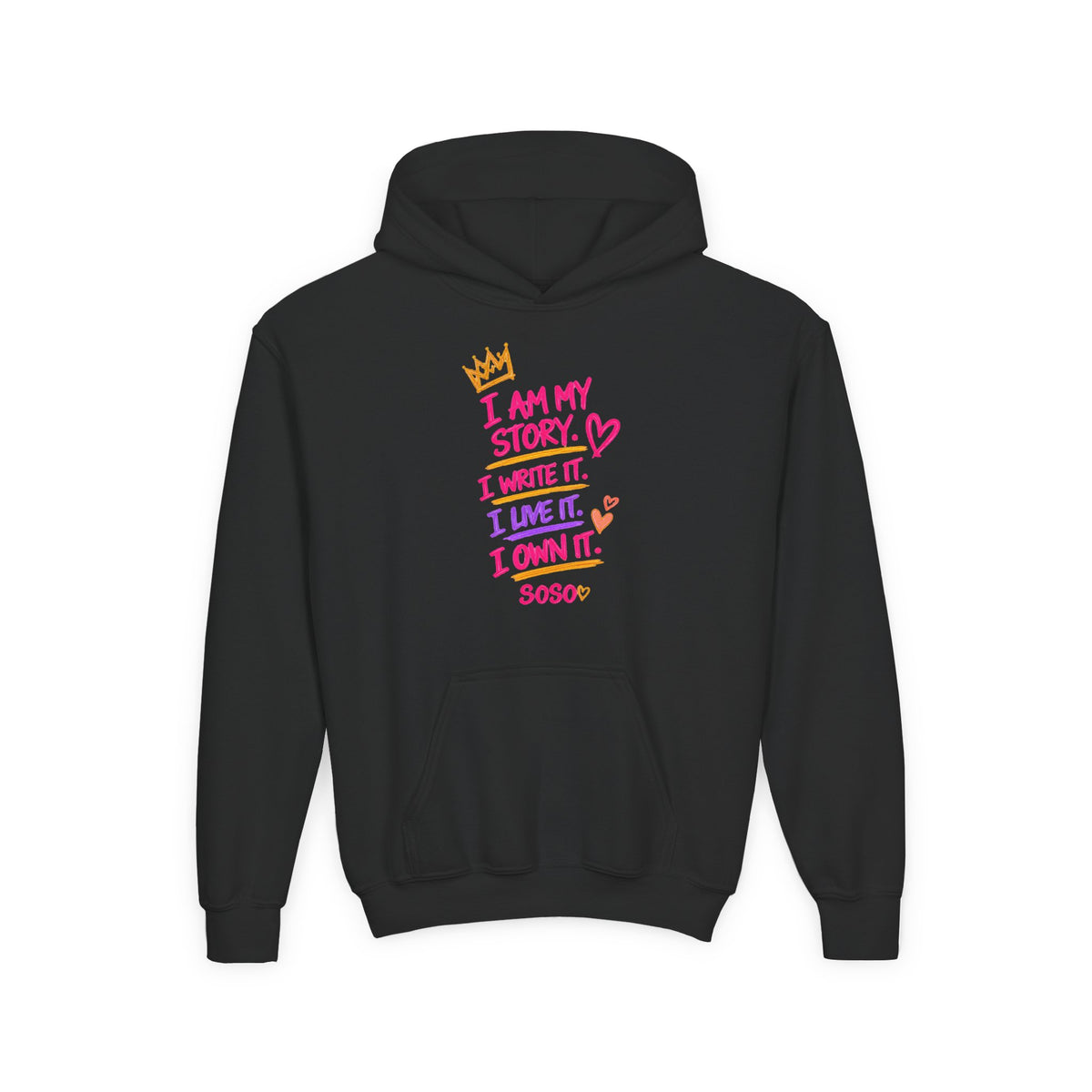 SOSO “My Story” Youth Self-Expression Pullover Hoodie