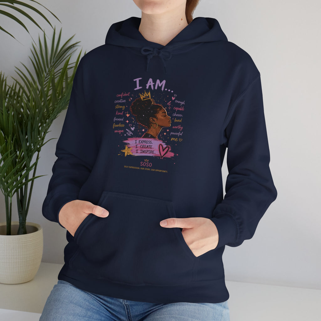 SOSO “I Am” Self-Expression Pullover Hoodie