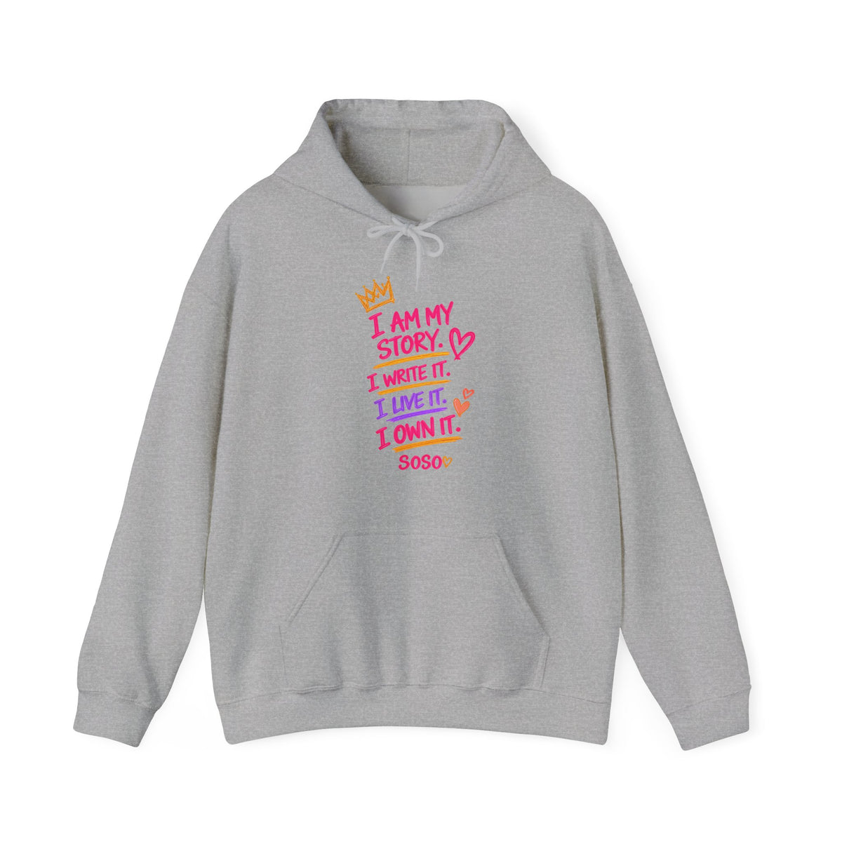 SOSO “My Story” Self-Expression Unisex Pullover Hoodie
