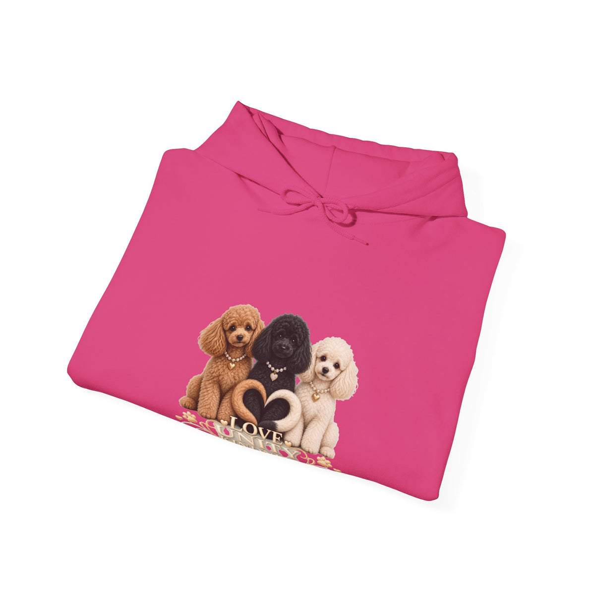 SOSO “Love, Unity & Kindness” Poodle Self-Expression Unisex Pullover Hoodie