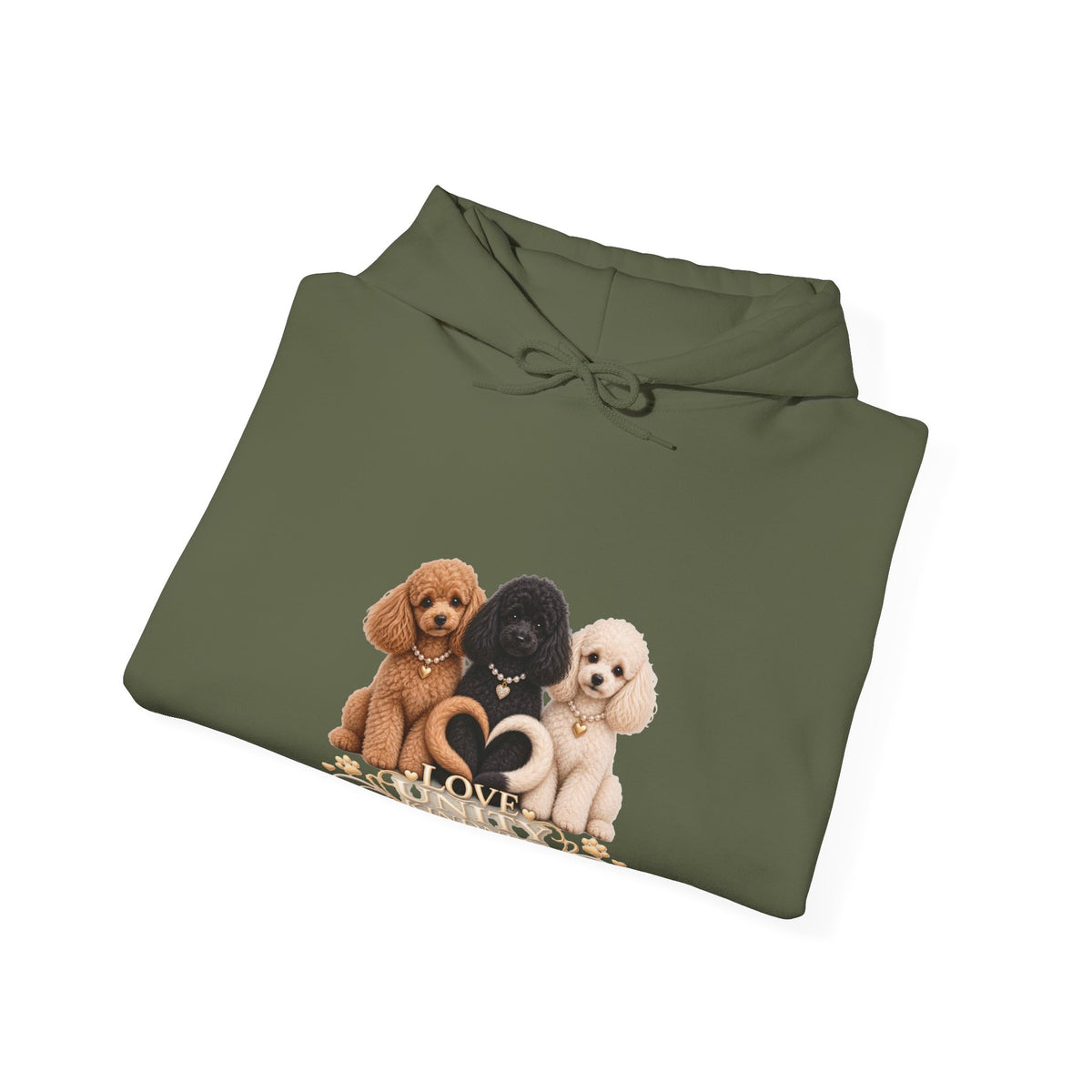 SOSO “Love, Unity & Kindness” Poodle Self-Expression Unisex Pullover Hoodie
