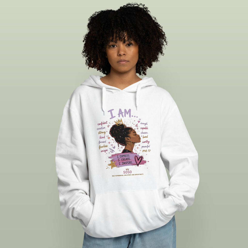 SOSO “I Am” Self-Expression Pullover Hoodie